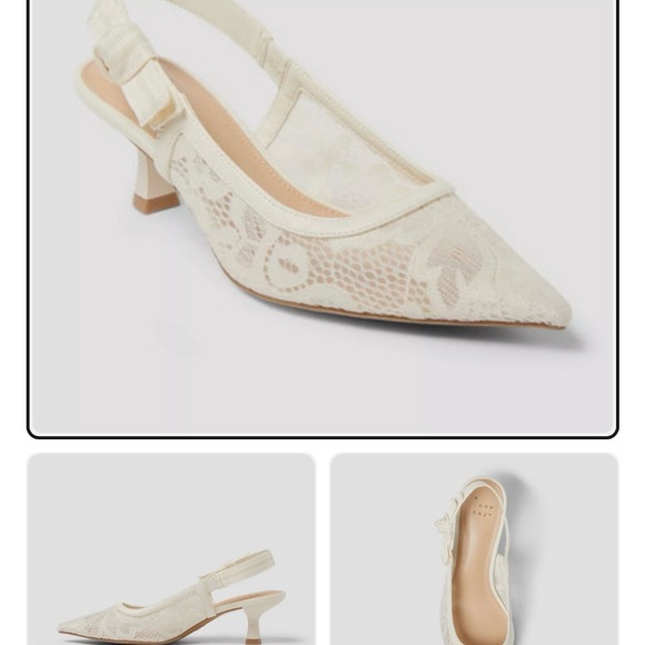 A new Day raffia Milan sling back pumps NEW in box - Picture 2 of 9